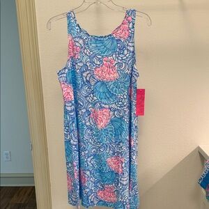 Lilly Pulitzer Blue and Pink Seashell Mini Dress